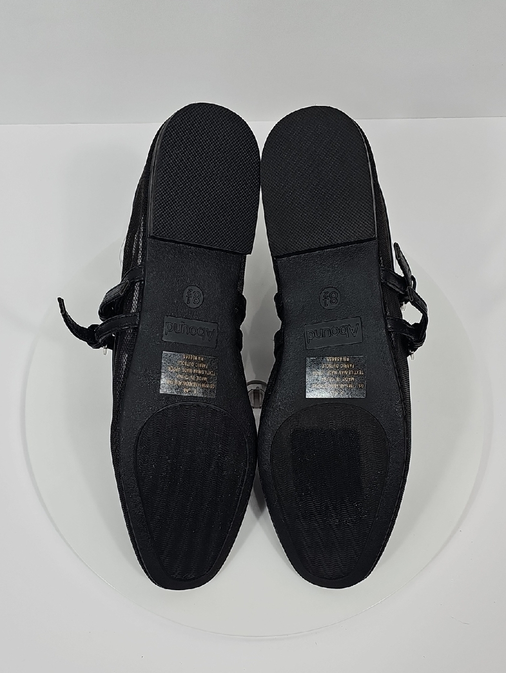 NWOT Abound Galantis Mesh Mary Jane Flats Double-Strap Buckle Shoes Black 8.5 - Picture 15 of 15
